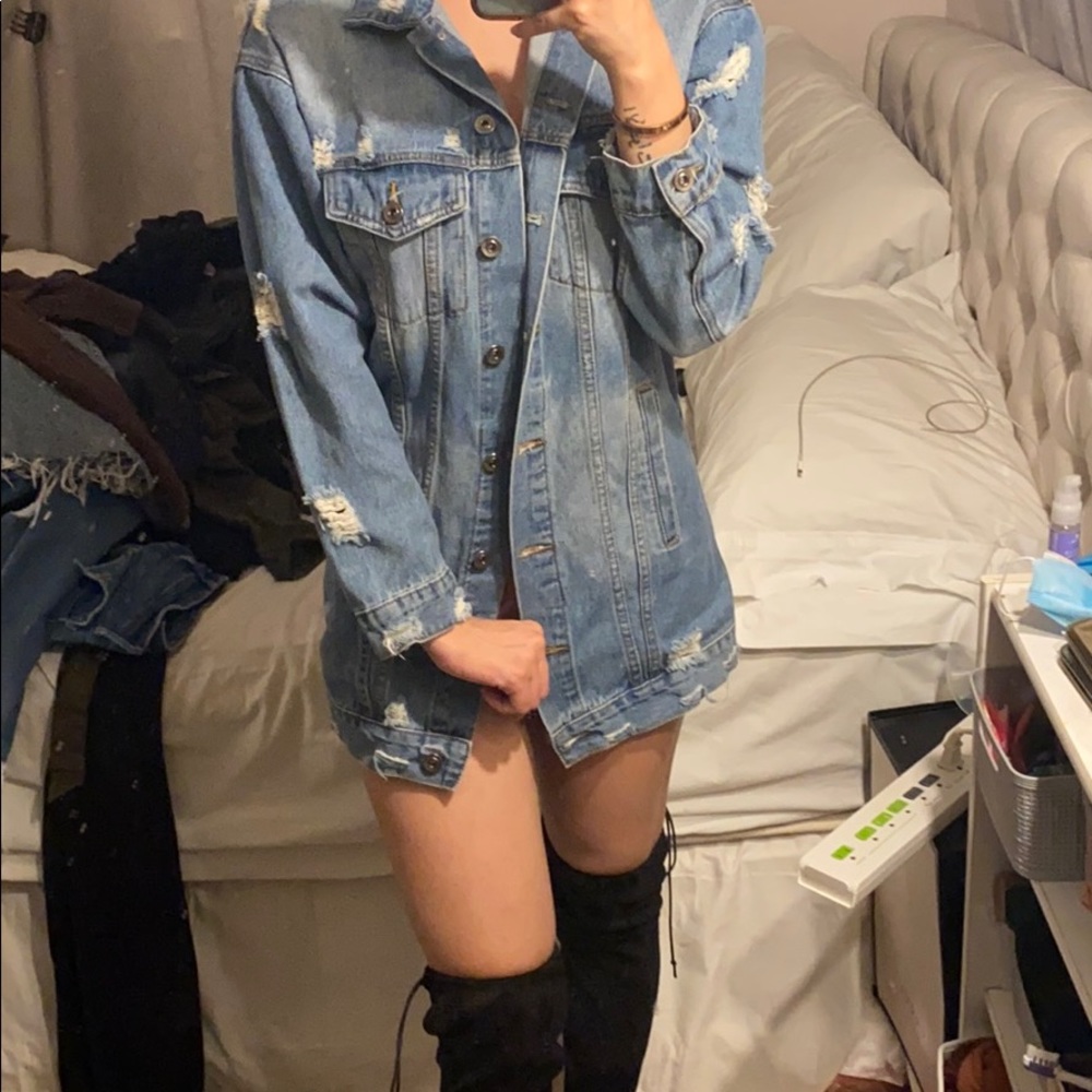 Fashion nova oversized denim jacket